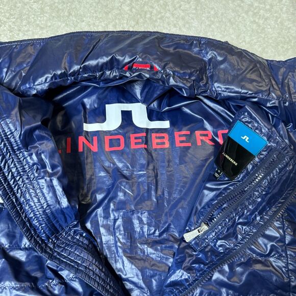 J Lindeberg Puffer Jacket Vail Uniform Liner 2015 World Alpine Ski Mens XL Blue - Picture 5 of 10